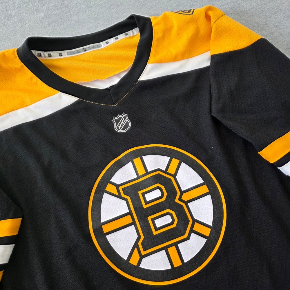 NHL Boston Bruins David Pastrnak 88 Youth L/XL Hockey Jersey Black Gold